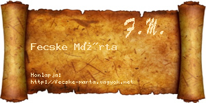 Fecske Márta névjegykártya